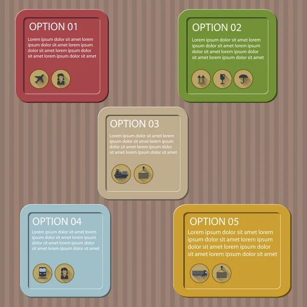 Modelo de infográfico logístico plano — Vetor de Stock