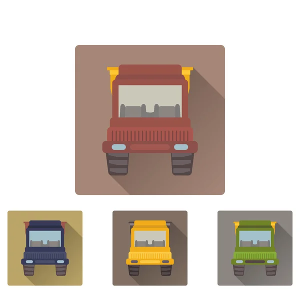 Tipper truck flat icon — Stock Vector