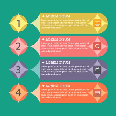 düz Infographic şablonu