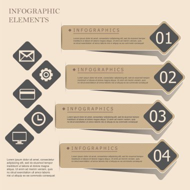 Modern origami stil Infographic afiş