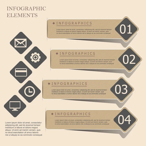 Modern origami stil Infographic afiş