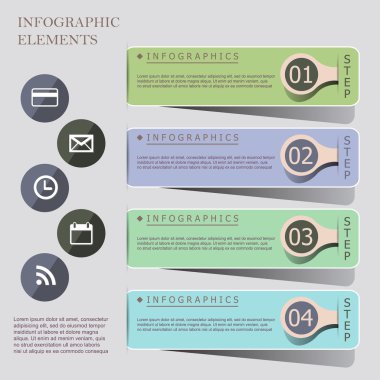 Modern origami stil Infographic afiş