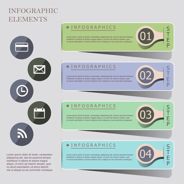 Bannières infographiques modernes de style origami — Image vectorielle