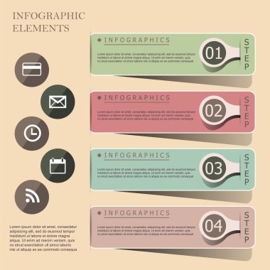 Modern origami stil Infographic afiş