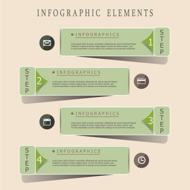 Modern origami stil Infographic afiş