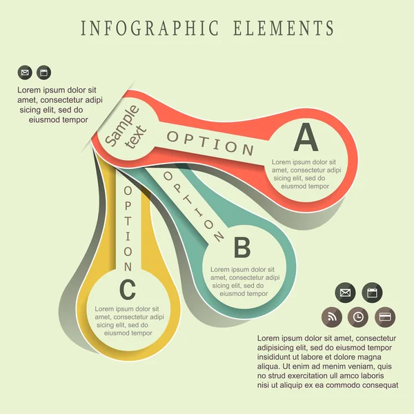 Modern origami style infographic banners — Stock Vector