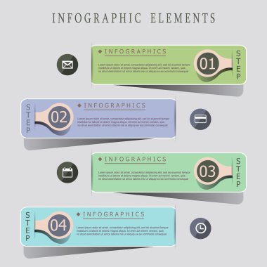 Modern origami stil Infographic afiş