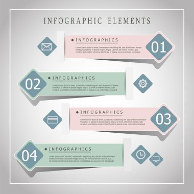 Modern origami stil Infographic afiş