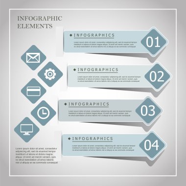 Modern origami stil Infographic afiş
