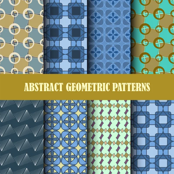 Collection of abstract geometric patterns — Stock Vector
