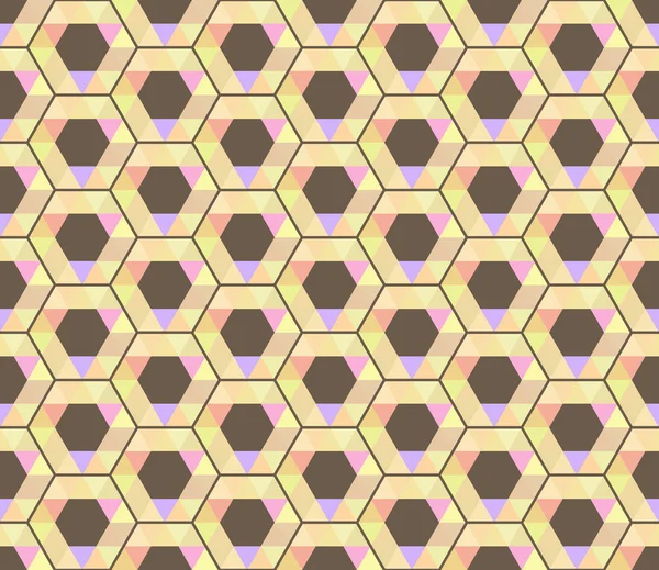 Patrón abstracto de hexágonos y triángulos — Archivo Imágenes Vectoriales