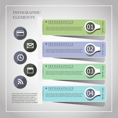 Modern origami stil Infographic afiş