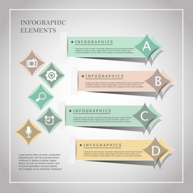 Modern origami stil Infographic afiş