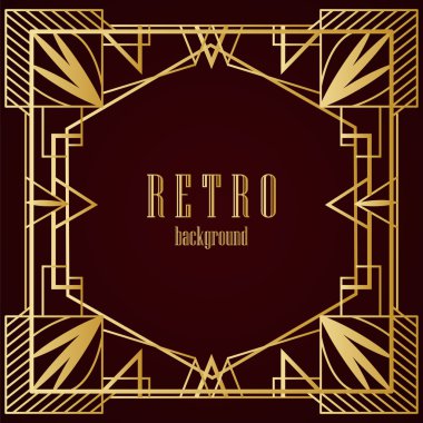 Art deco geometrik çerçeve