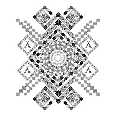 Eski Kızılderili desenli etnik köken