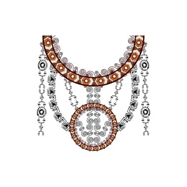 Boyun tasarım moda için etnik tarzda