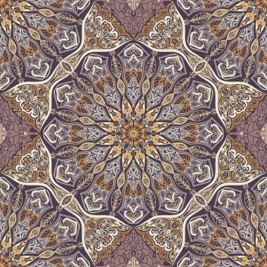 Dekoratif simetrik süsler ile renkli desen