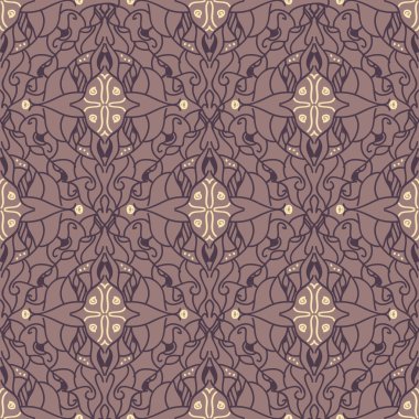 Dekoratif simetrik süsler ile renkli desen