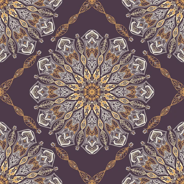 Gekleurde patroon met decoratieve circulaire versieringen — Stockvector