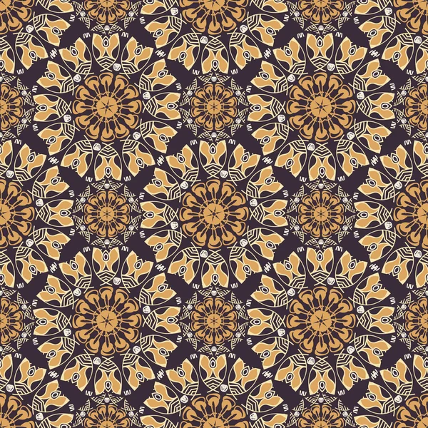 Dekoratif simetrik süsler ile renkli desen