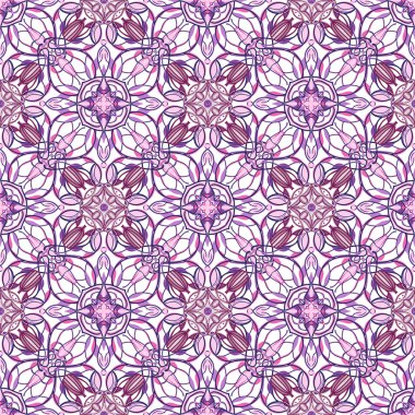 Simetrik oryantal süslemeli dekoratif desen