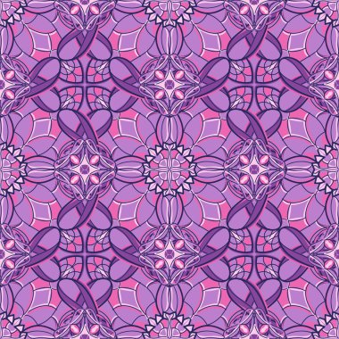 Simetrik oryantal süslemeli dekoratif desen