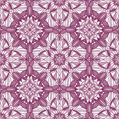 Simetrik oryantal süslemeli dekoratif desen