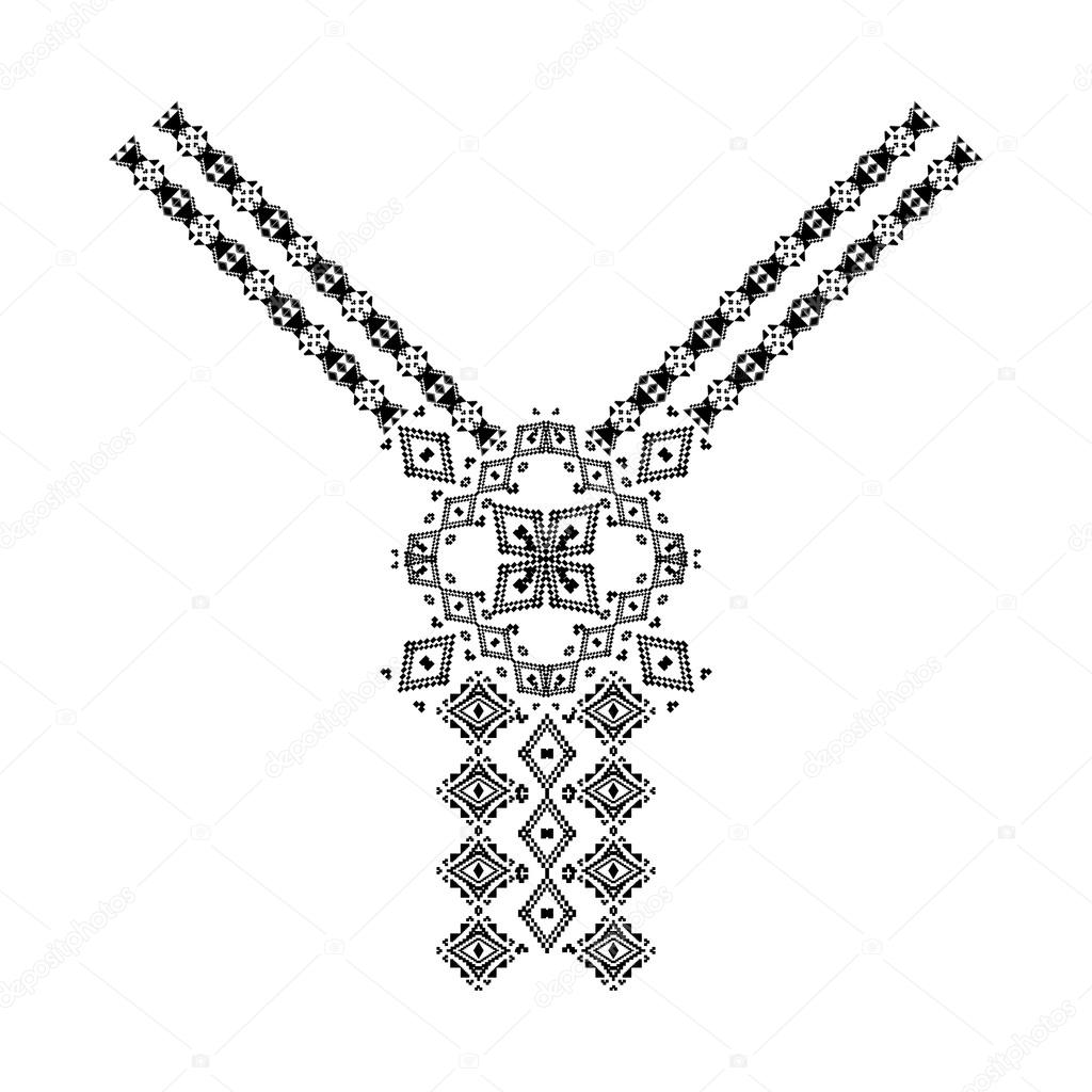 Neck design in ethnic style for fashion — Stock Vector © Yulia-Lelekova ...