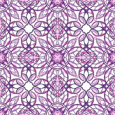 Simetrik oryantal süslemeli dekoratif desen