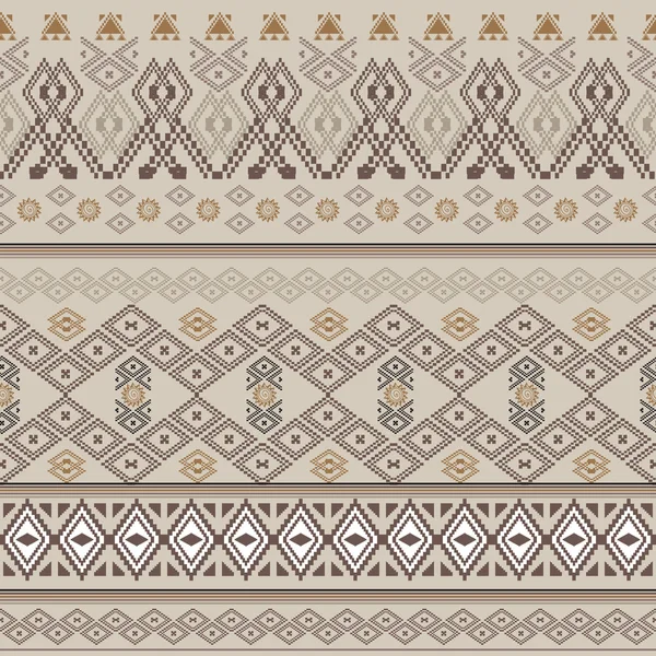 Patrón geométrico tribal étnico — Vector de stock