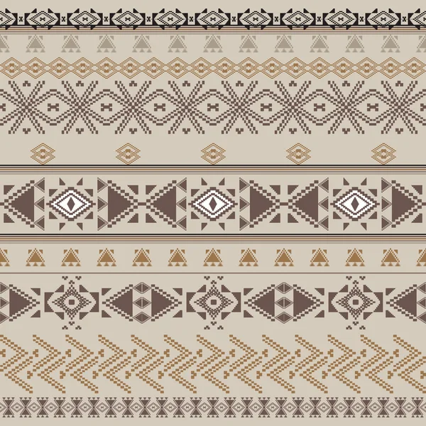 Patrón geométrico tribal étnico — Vector de stock