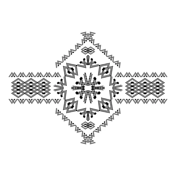 Vector tribal svart och dekorativa mönster för design. Aztec dekorativ stil — Stock vektor