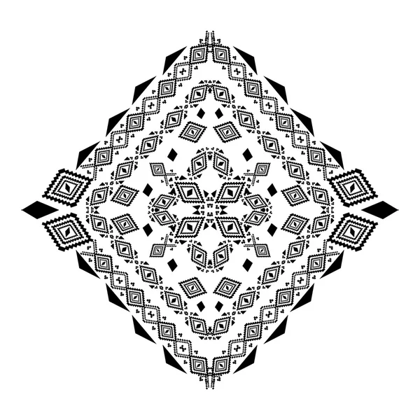 Vector tribal Zwart-wit decoratief patroon voor design. Azteekse decoratieve stijl — Stockvector