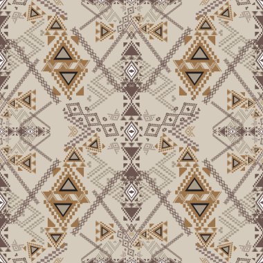 Vektör sorunsuz doku. Etnik kabile geometrik desen