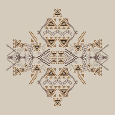 Vektör kabile dekoratif desen tasarım ve moda için. Aztek süs stili