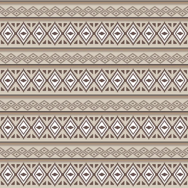Textura sem costura vetorial. Padrão geométrico étnico tribal. Estilo ornamental asteca —  Vetores de Stock