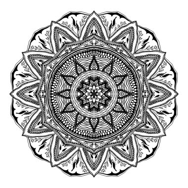 Vektör çiçek mandala Hint tarzı. Mehndi süs çiçek