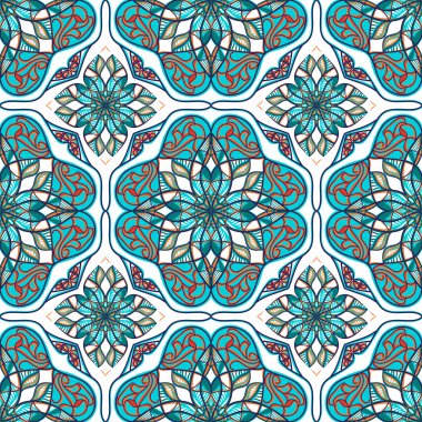 Vektör sorunsuz doku. Güzel renkli desen tasarım ve moda dekoratif elemanları ile için