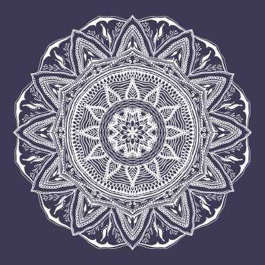 Vektör çiçek mandala Hint tarzı. Mehndi süs çiçek