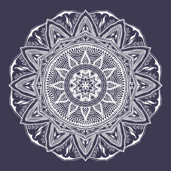 Mandala floral vectorial en estilo indio. Mehndi flor ornamental — Vector de stock