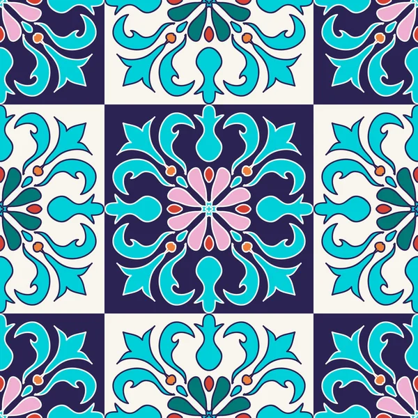 Vector seamless texture. Beautiful colored pattern for design and fashion with decorative elements — Stock Vector