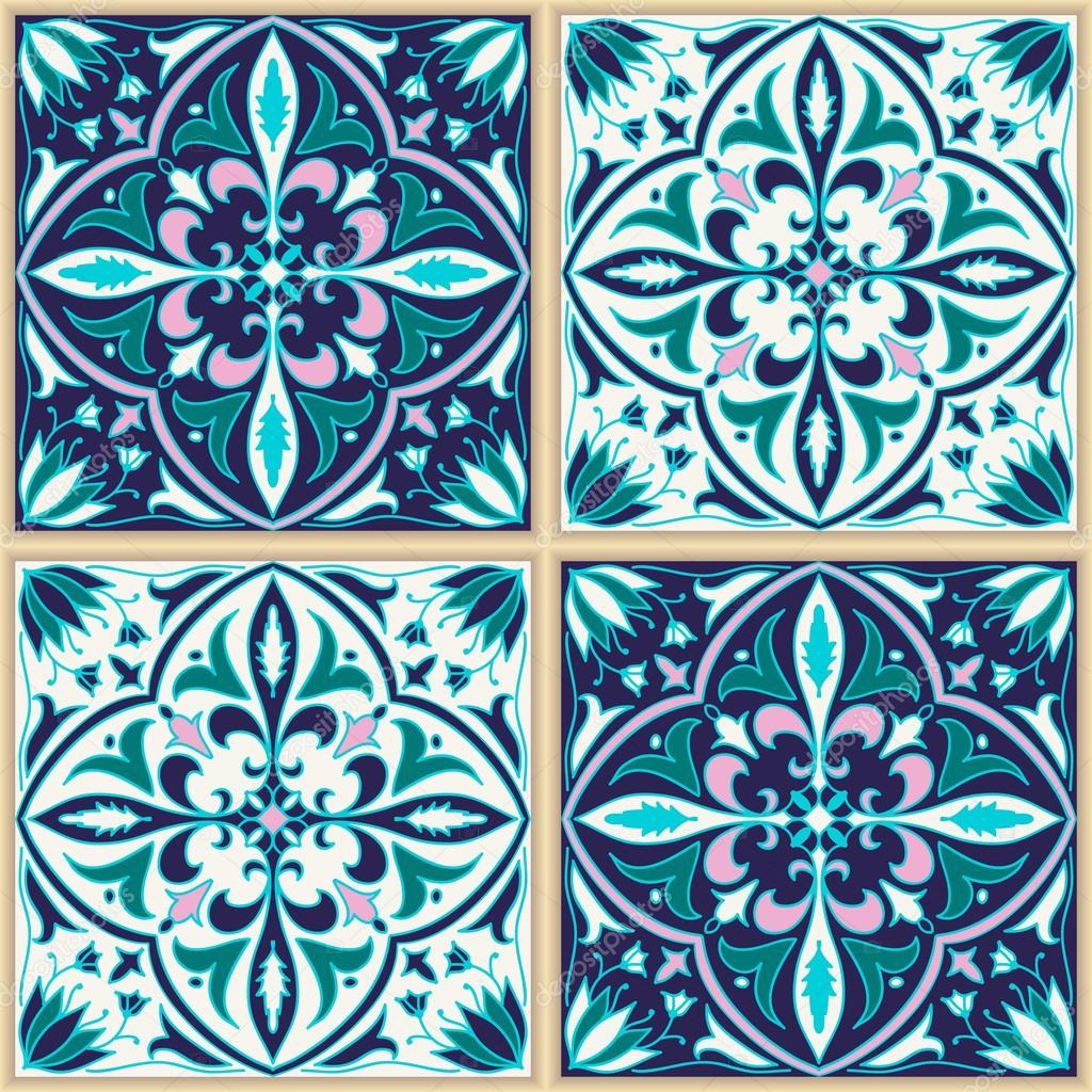 Vector seamless texture. Beautiful colored pattern for design and fashion with decorative elements