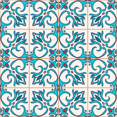 Vektör sorunsuz doku. Güzel renkli desen tasarım ve moda dekoratif elemanları ile için