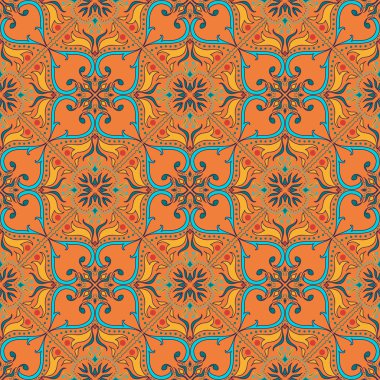 Vektör sorunsuz doku. Güzel renkli desen tasarım ve moda dekoratif elemanları ile için