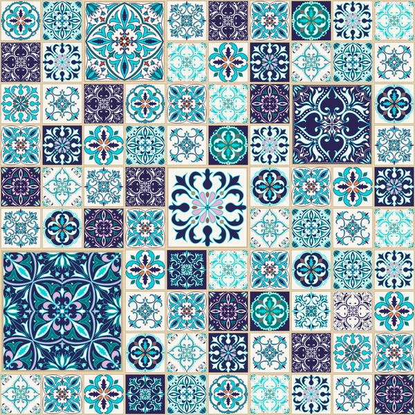 Vektör sorunsuz doku. Güzel patchwork desen tasarım ve moda dekoratif elemanları ile için