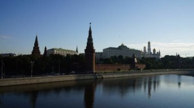 Moskova Kremlin yaz sabahı, timelaps görünümünü