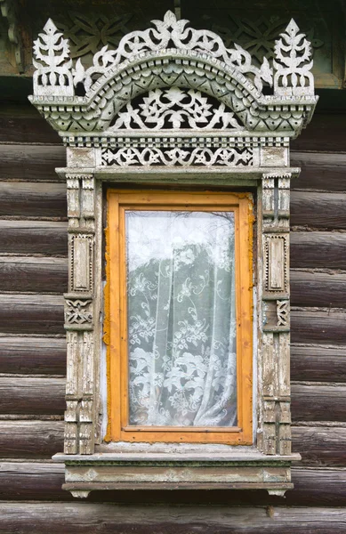 Rostov the Great. Window with carved architraves — Stock Photo, Image