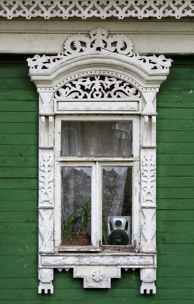 Rostov the Great. Window with carved architraves — Stock Photo, Image