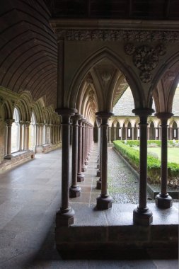 Fransa. Mont Saint-Michel kış.