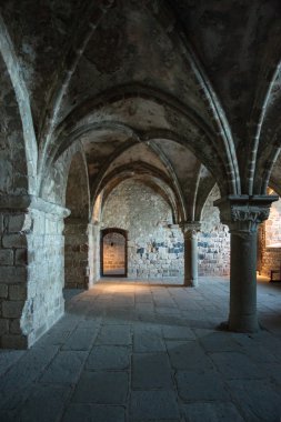 Fransa. Mont Saint-Michel kış.